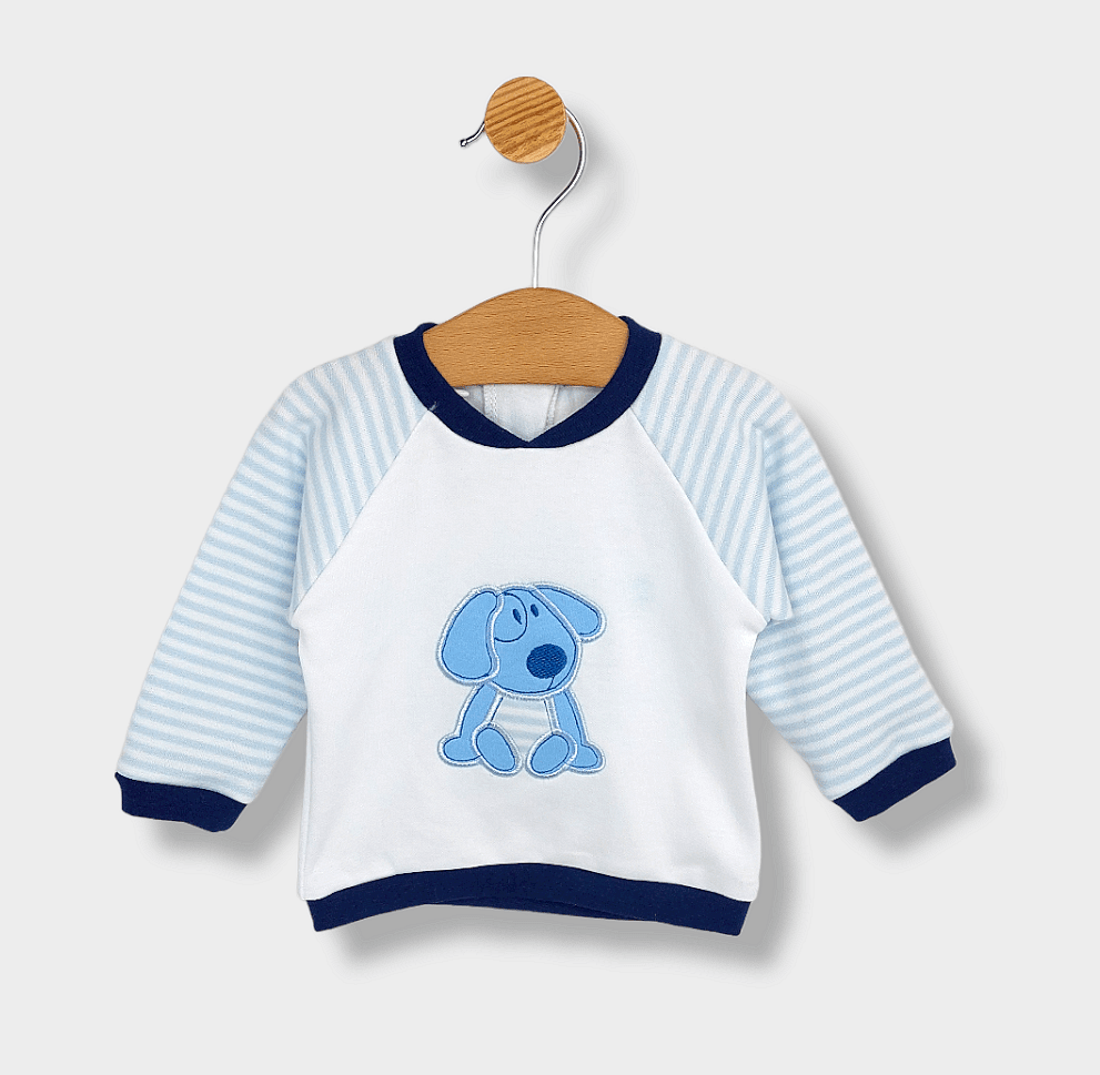 Rainy Set bebe din 2 piese pentru băieți 56-68 cm Câine cu dungi