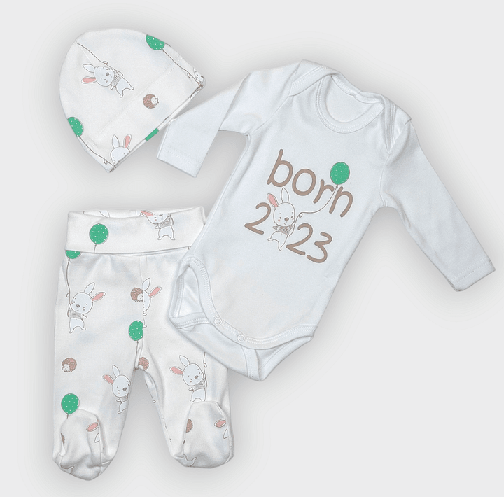 Rainy Set bebeluș din 3 piese Born 2023 48-62 cm.
