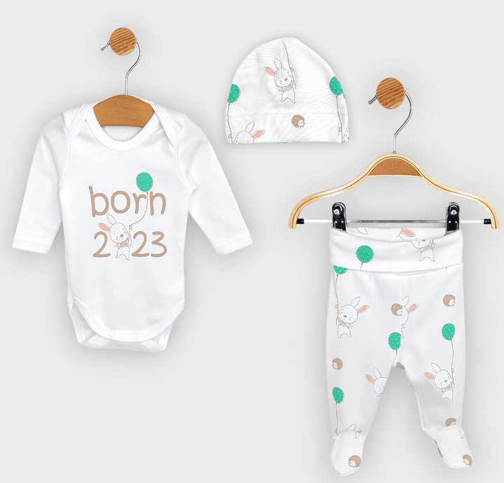 Rainy Set bebeluș din 3 piese Born 2023 48-62 cm.