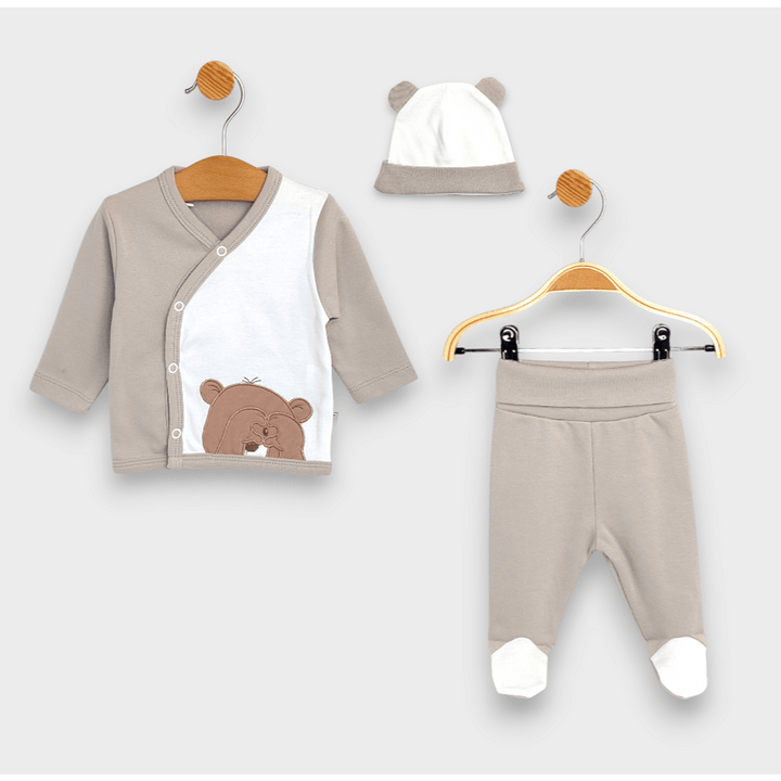 Rainy Set bebeluș din 3 piese Love Bear 56-68 cm.