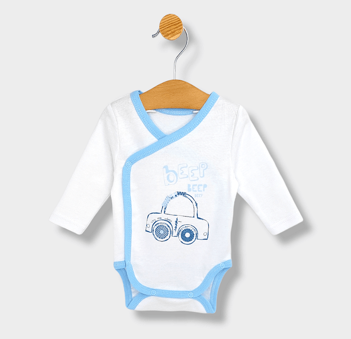 Rainy Set bebeluș din 4 piese Car Beep Beep 56-62 cm. albastru