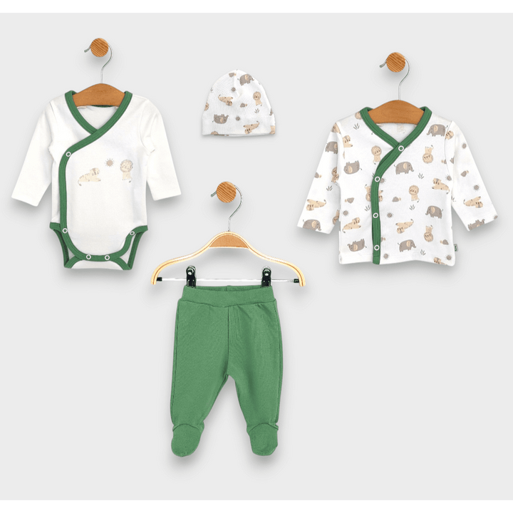 Rainy Set pentru bebeluși din 4 piese Safari 56-68 cm.