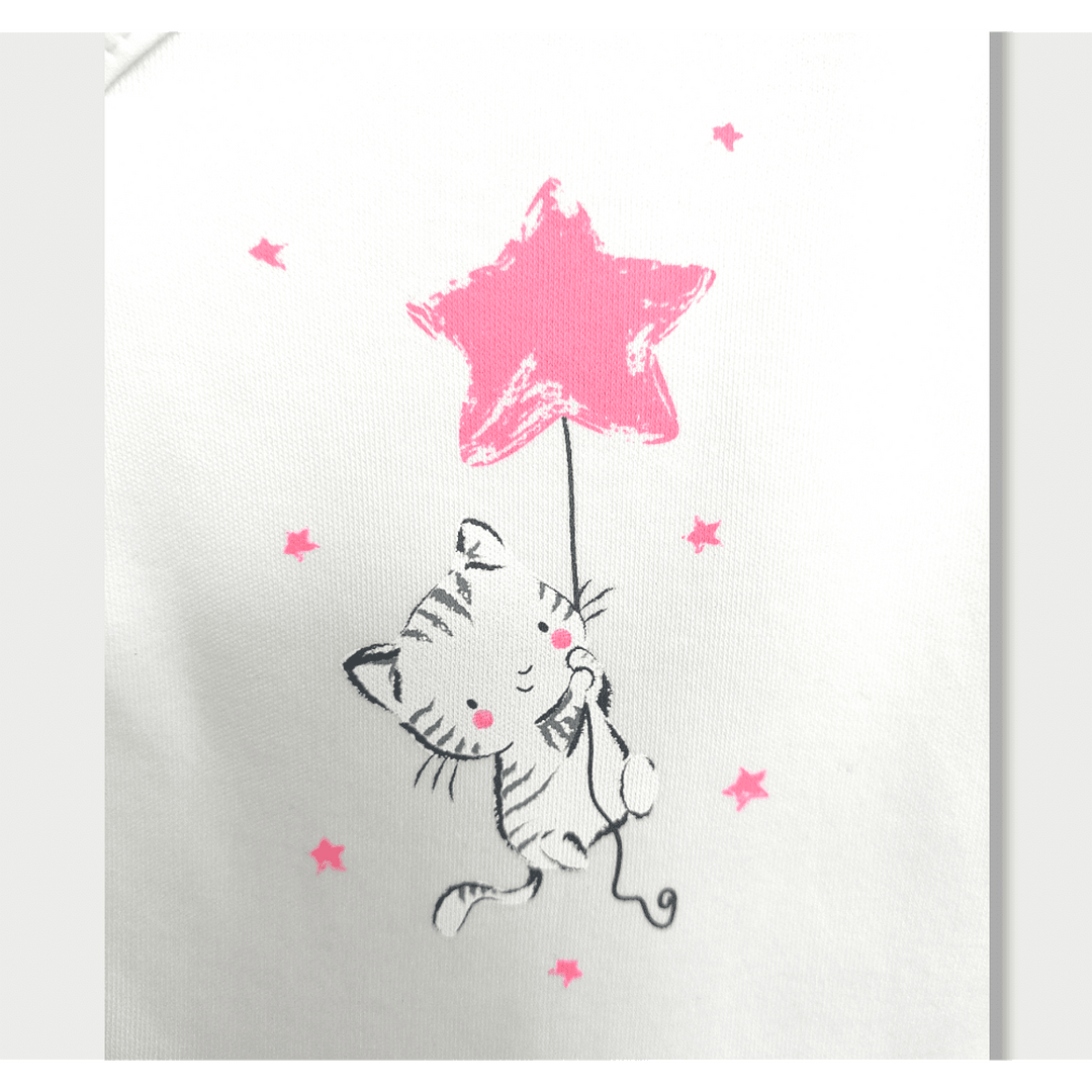 Set pentru bebeluși Rainy din 5 piese Cat and Star 56-62 cm, roz