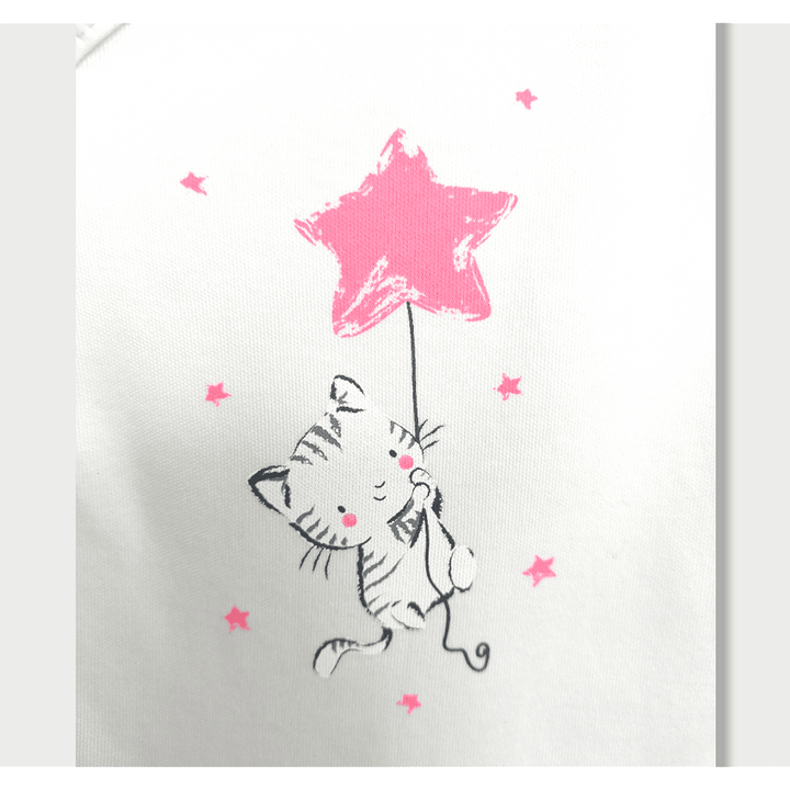 Set pentru bebeluși Rainy din 5 piese Cat and Star 56-62 cm, roz