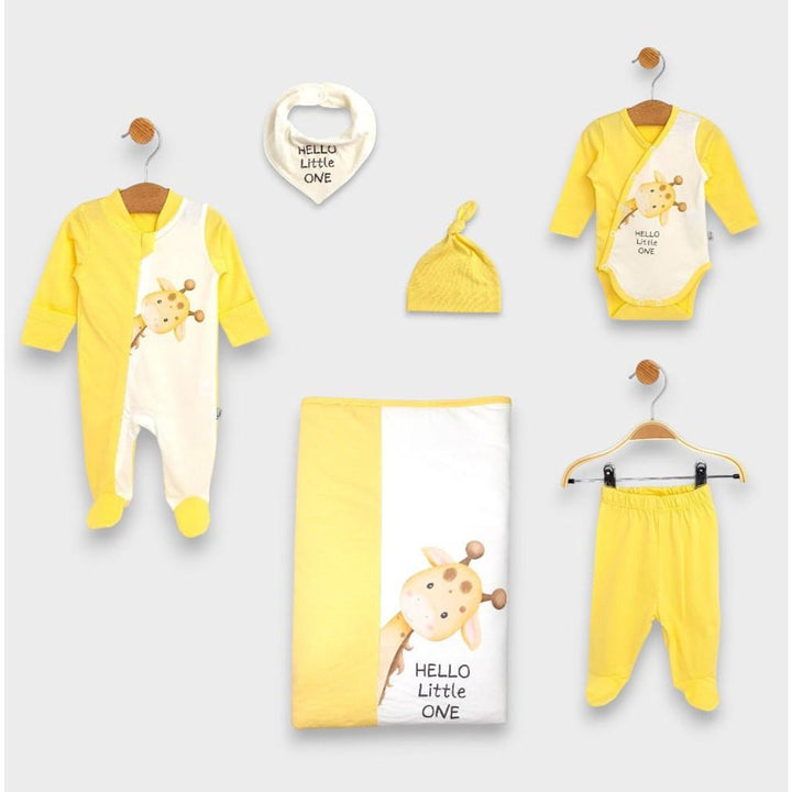 Rainy Set pentru nou-născuți pentru ieșirea din maternitate 6 piese Hello little one