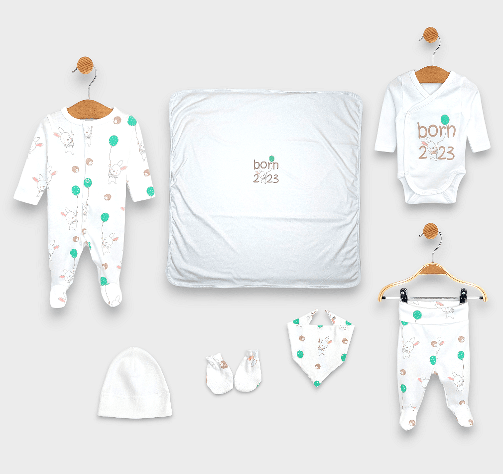 Rainy Set bebeluș pentru externare 7 piese Born 2023
