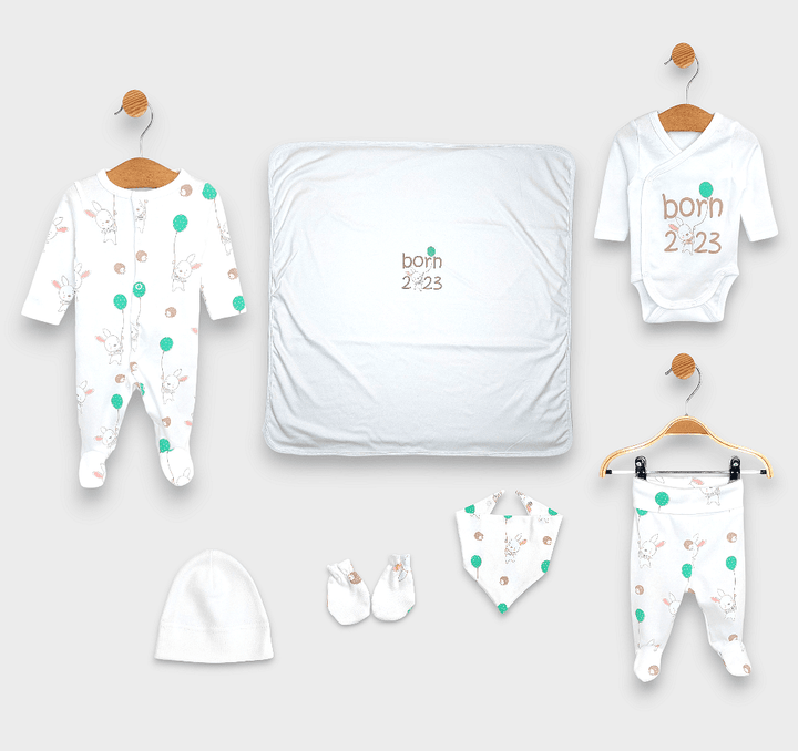 Rainy Set bebeluș pentru externare 7 piese Born 2023