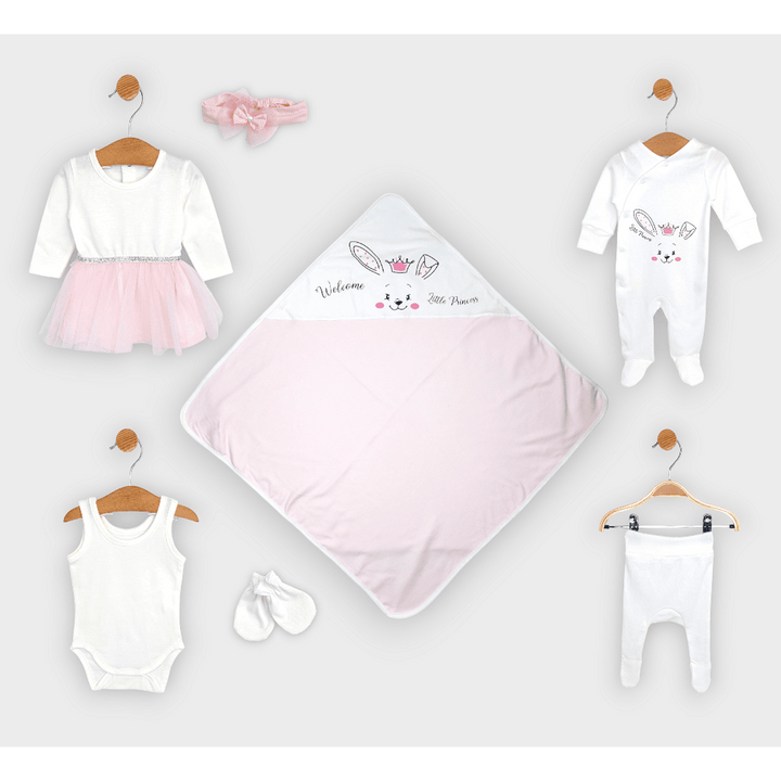 Set pentru ieșirea din maternitate Rainy, 7 piese. Welcome little princess