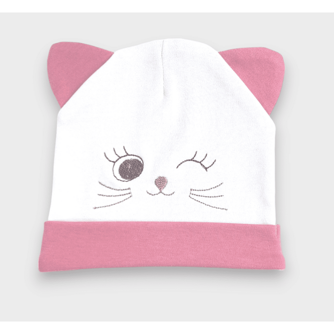 Setul pentru ieșirea din maternitate Rainy pentru bebeluși, 8 piese, Hello Cat roz