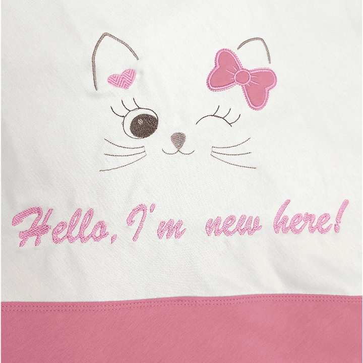 Setul pentru ieșirea din maternitate Rainy pentru bebeluși, 8 piese, Hello Cat roz