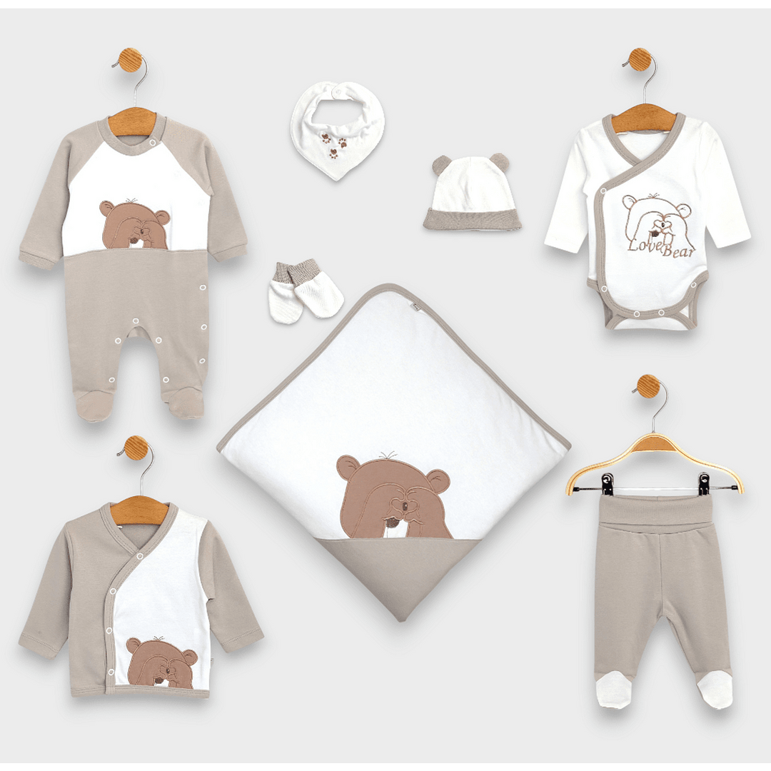 Rainy Set pentru bebeluși pentru externare 8 piese Love Bear
