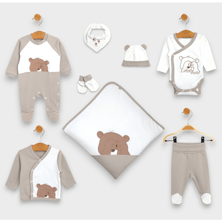 Rainy Set pentru bebeluși pentru externare 8 piese Love Bear