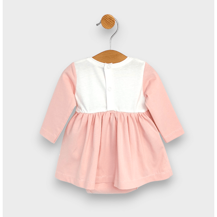 Set bebe pentru externare cu rochiță, 6 piese, model Ribbon, Rainy