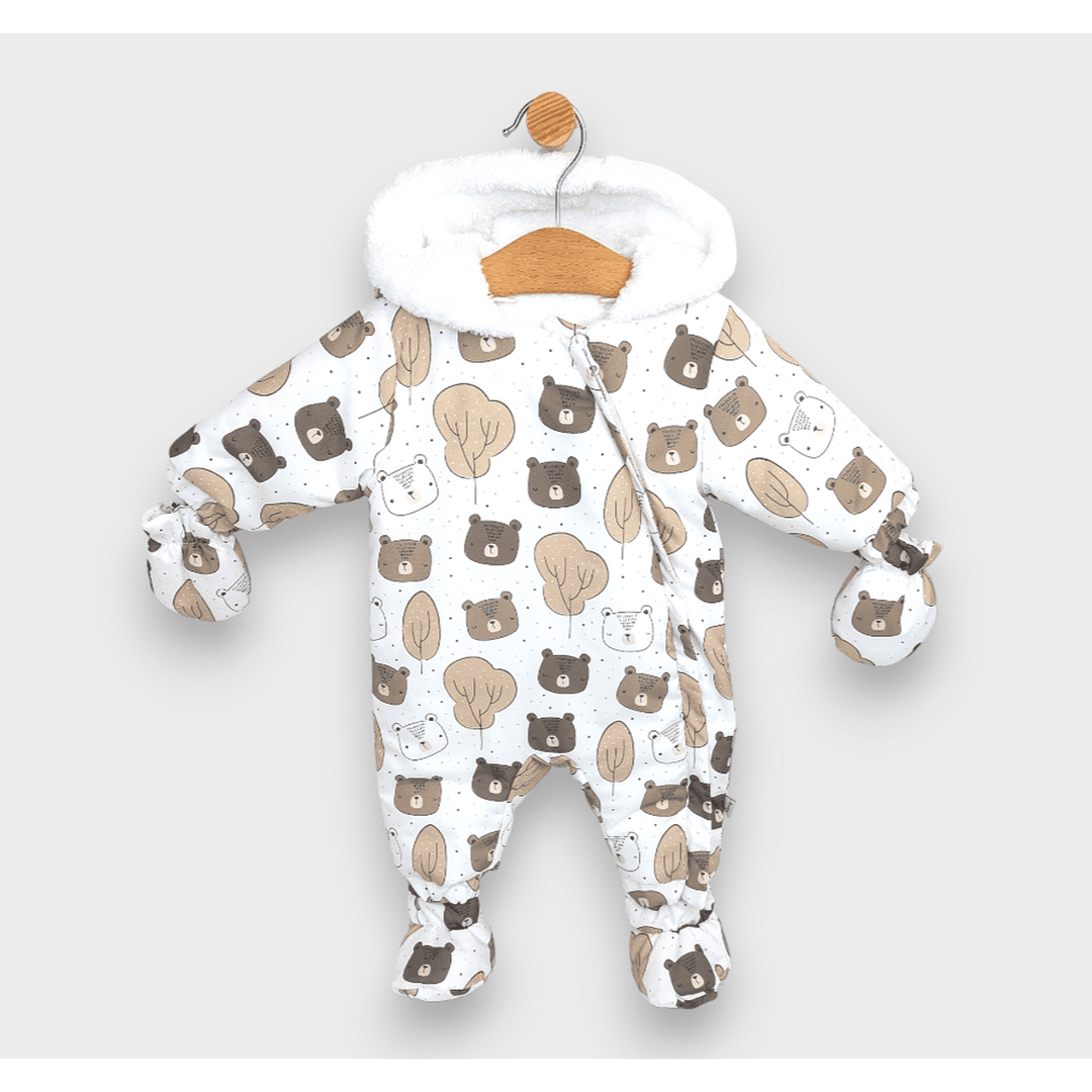 Rainy Costumaș bebeluși Bears and trees 56 - 86 cm. alb