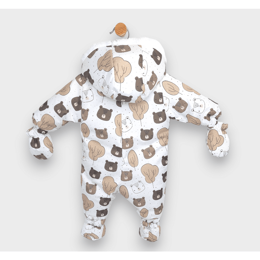 Rainy Costumaș bebeluși Bears and trees 56 - 86 cm. alb