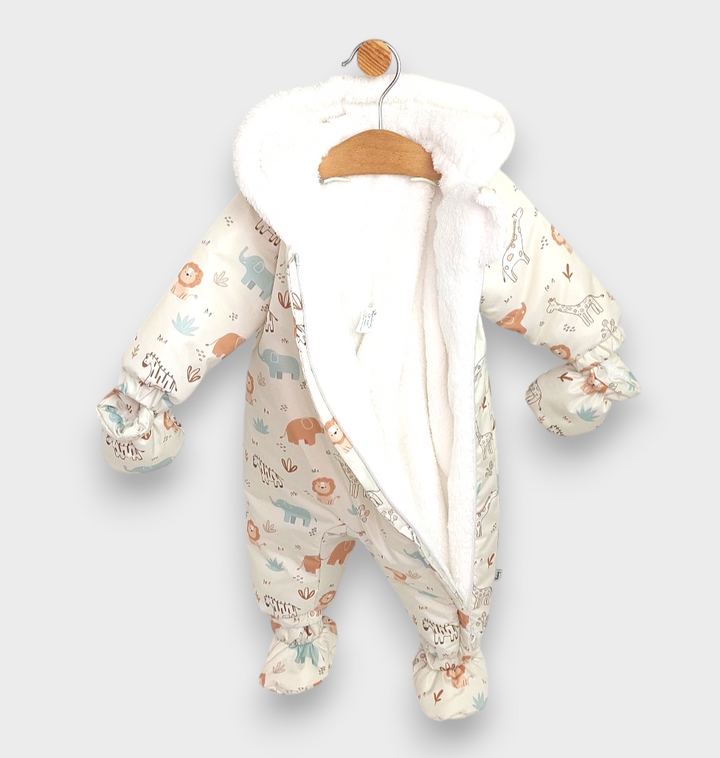 Rainy Combinezon bebeluși Little animals 56 - 86 cm. ecru