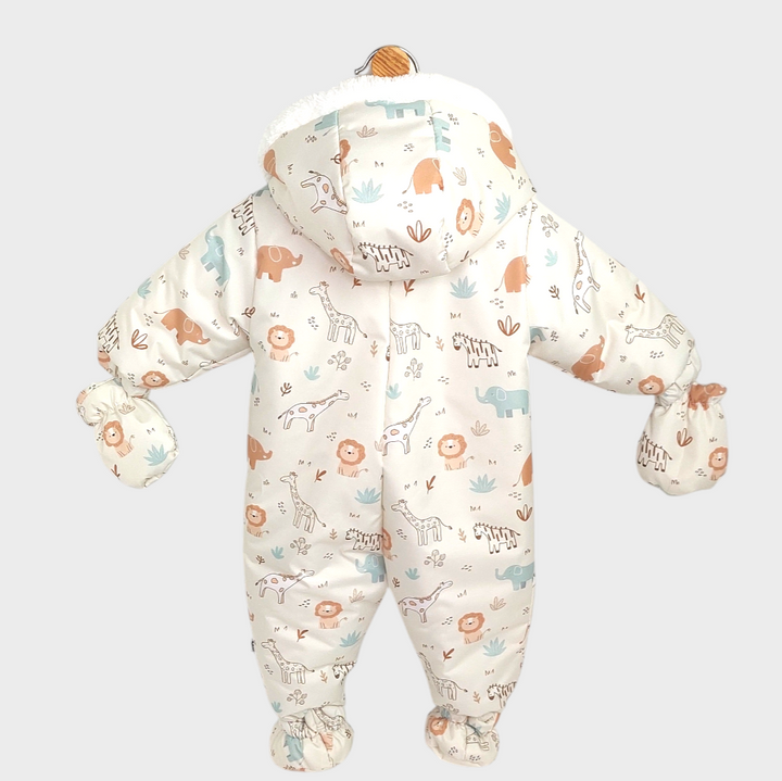Rainy Combinezon bebeluși Little animals 56 - 86 cm. ecru