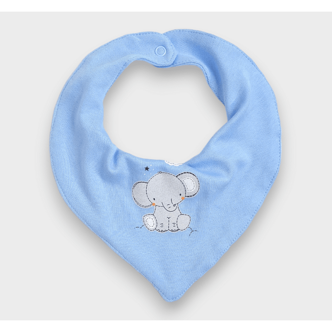 Rainy Babetă-bandană pentru bebeluși Elephant albastru