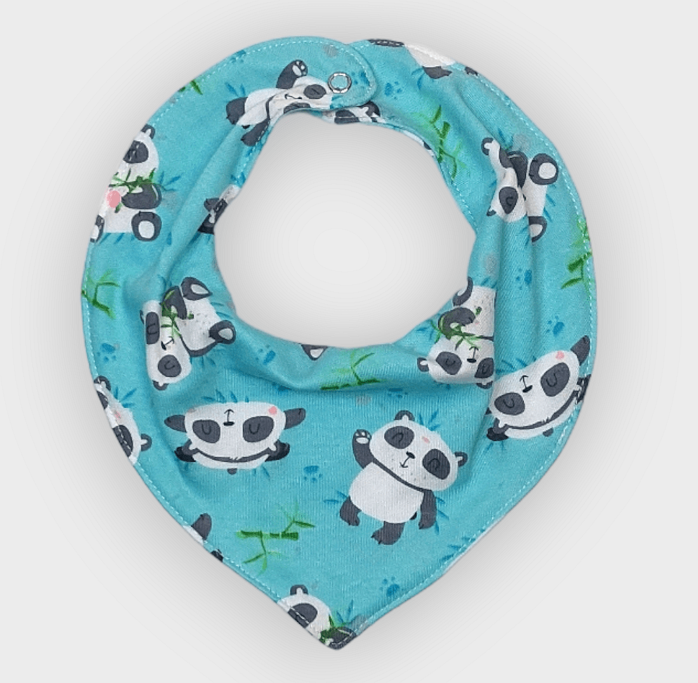 Rainy Bavețică-bandană pentru bebeluși Panda cu bambus