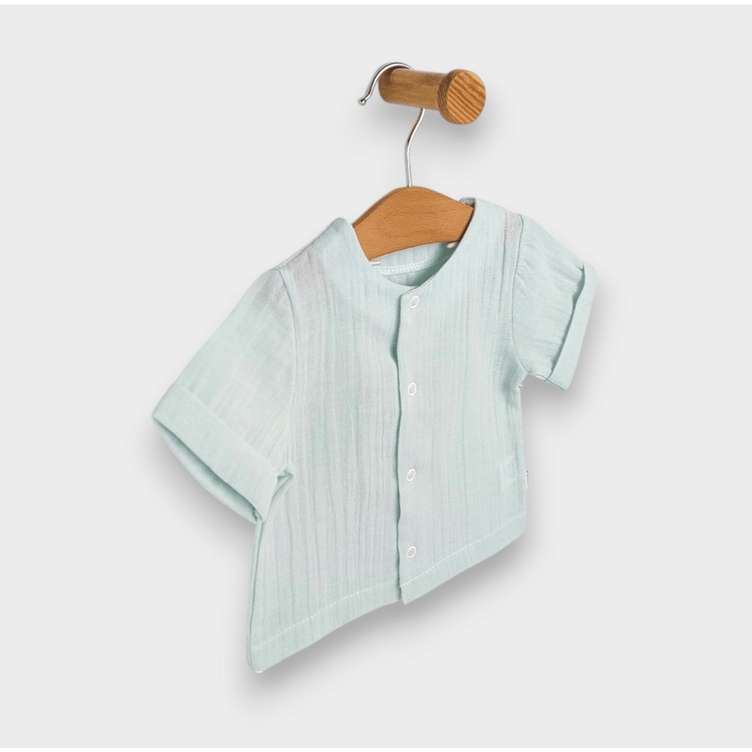Rainy Set din muselină pentru bebeluși, 2 piese, 62-86 cm, verde mentă