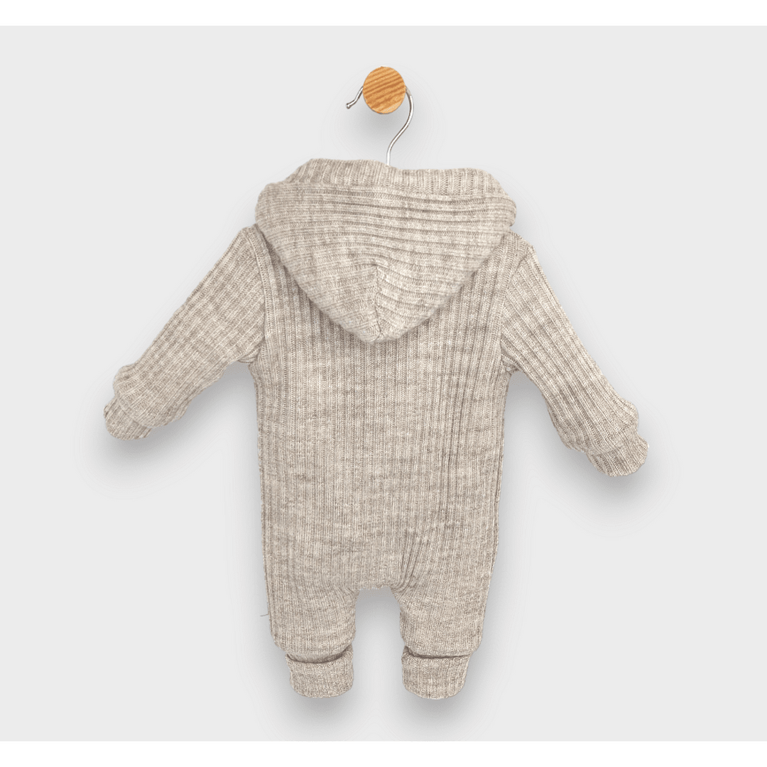 Rainy Salopetă tricotată pentru bebeluși White bear 56 - 80 cm. bej