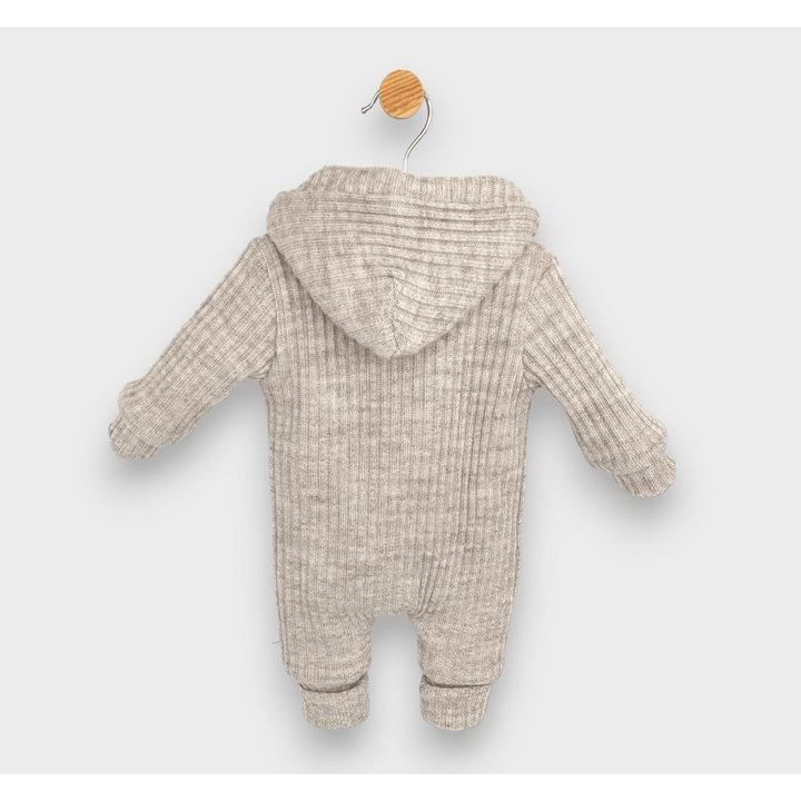 Rainy Salopetă tricotată pentru bebeluși White bear 56 - 80 cm. bej