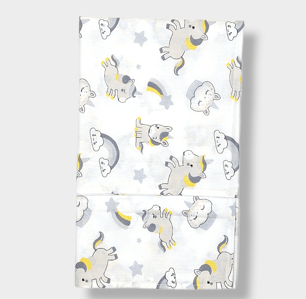 Rainy Husă de plapumă pentru bebeluși 90x110cm Unicorn gri