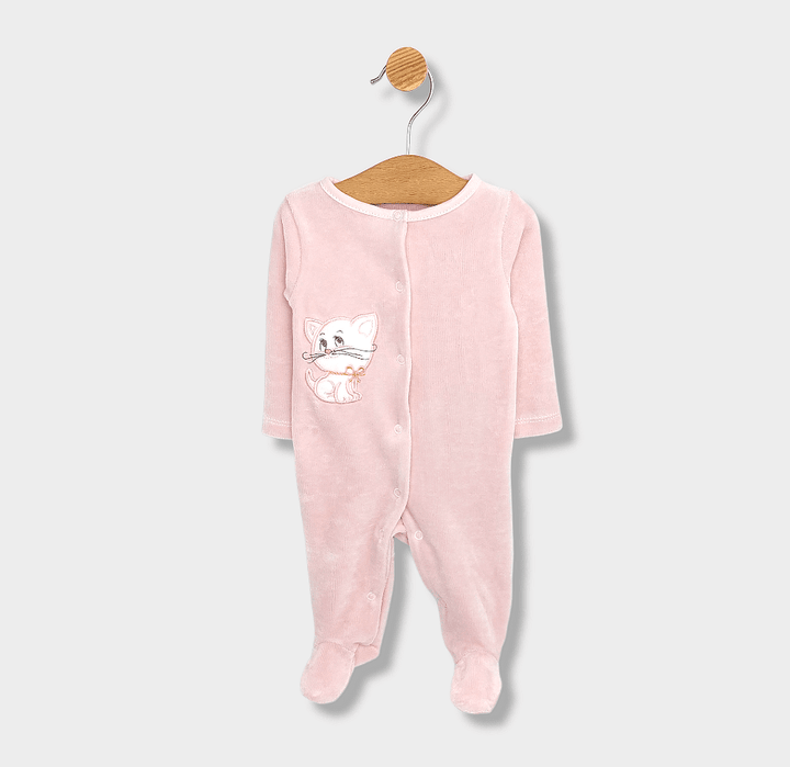 Rainy Salopetă plușată pentru bebeluși Little Cat 56-62cm. roz