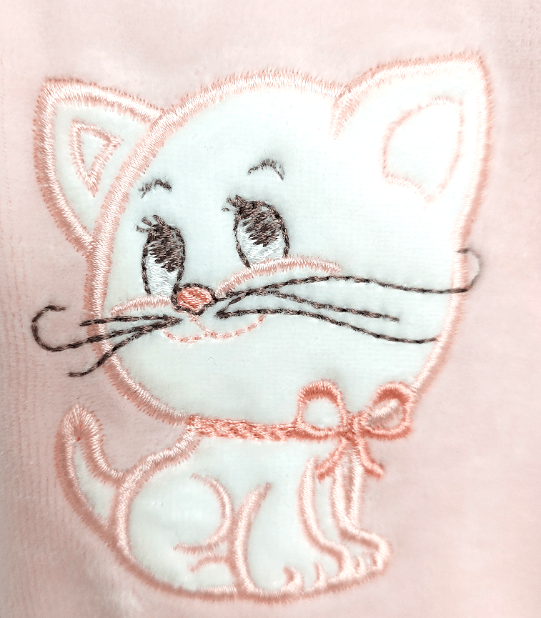 Rainy Salopetă plușată pentru bebeluși Little Cat 56-62cm. roz