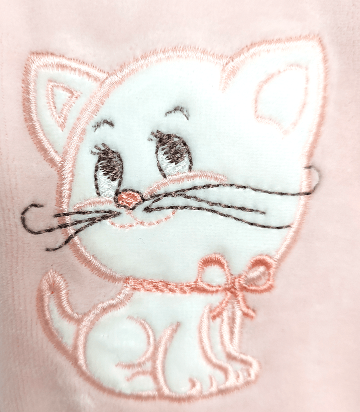 Rainy Salopetă plușată pentru bebeluși Little Cat 56-62cm. roz