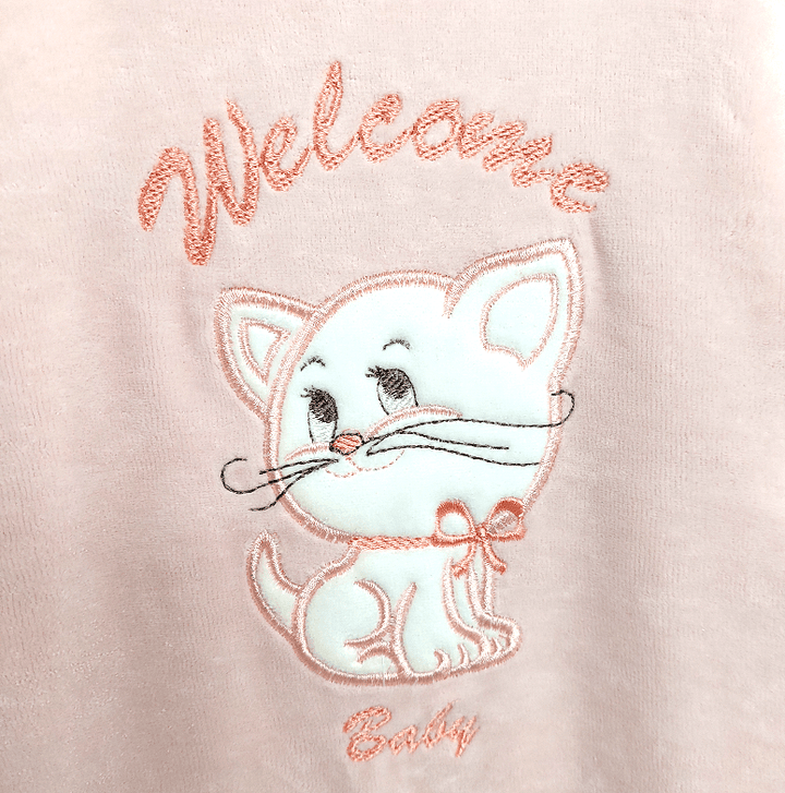 Salopetă de pluș pentru bebeluși Rainy Welcome Baby Cat 56-62 cm, roz