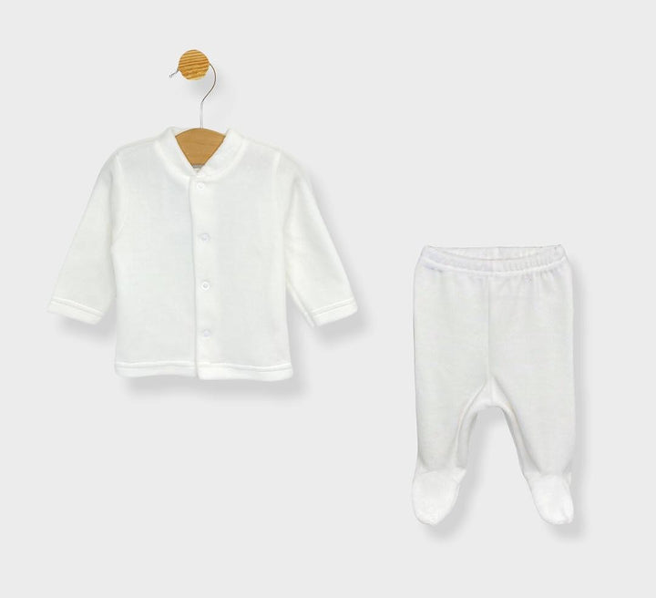 Rainy Set plușat pentru bebeluși, 2 piese, 56-74 cm, ecru