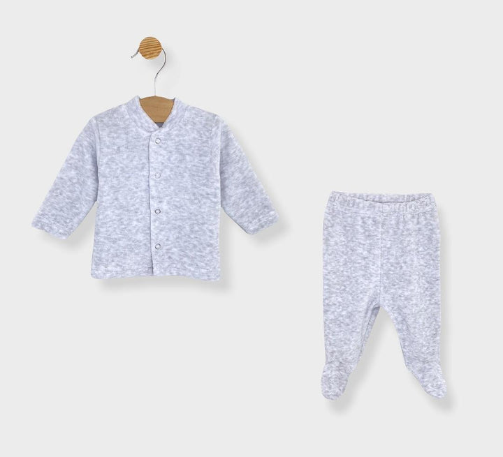 Rainy Set plușat pentru bebeluși, 2 piese, 56-74 cm, gri
