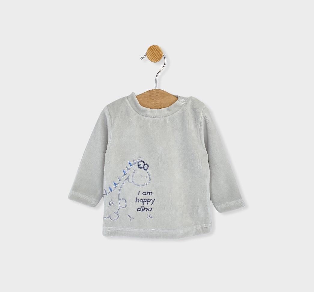 Set de 2 piese din pluș pentru bebeluși Rainy Happy Dino albastru