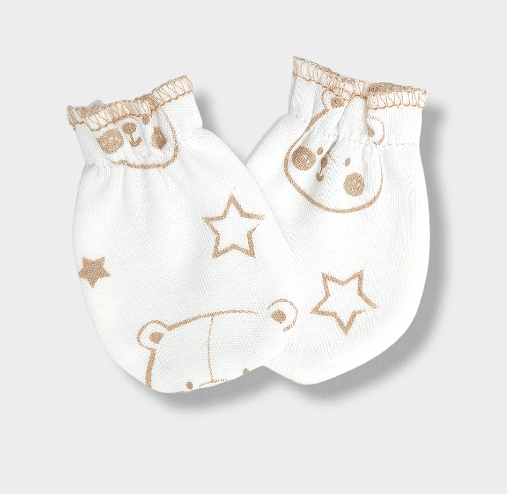 Rainy Mănuși pentru bebeluși cu elastic „Bear and Stars”