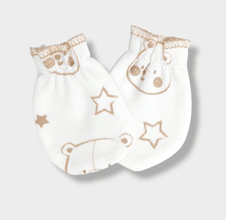 Rainy Mănuși pentru bebeluși cu elastic „Bear and Stars”