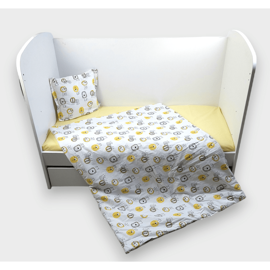 Rainy Set de lenjerie pentru bebeluși 3 piese 65x110 cm. Leuț