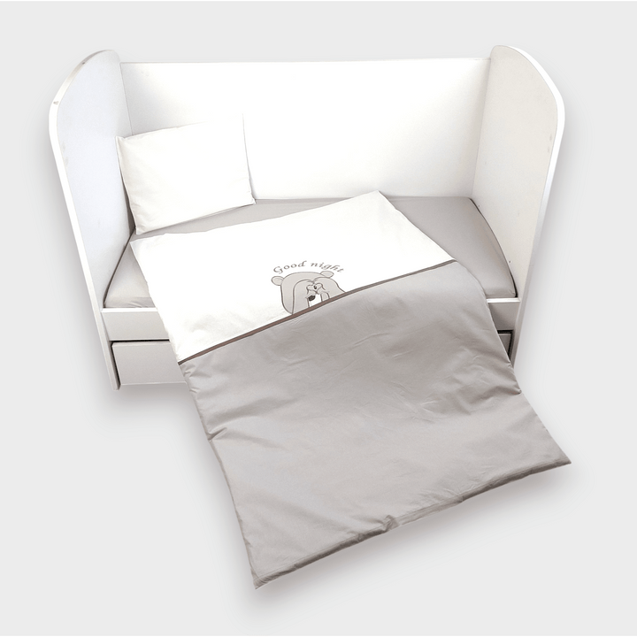 Set de lenjerie pentru pătuț Rainy, 5 piese, 60 x 120 cm, Love Bear