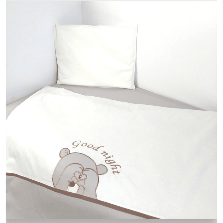 Set de lenjerie pentru pătuț Rainy, 5 piese, 60 x 120 cm, Love Bear