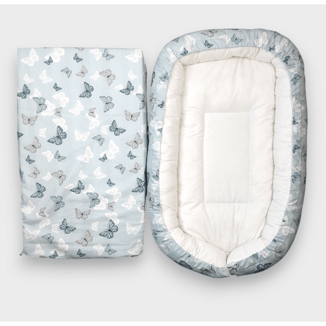 Rainy Cuib anti-reflux pentru nou-născuți Lux Fluturași mentă