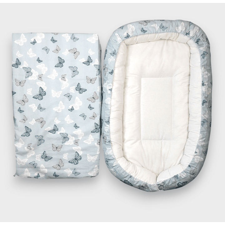 Rainy Cuib anti-reflux pentru nou-născuți Lux Fluturași mentă