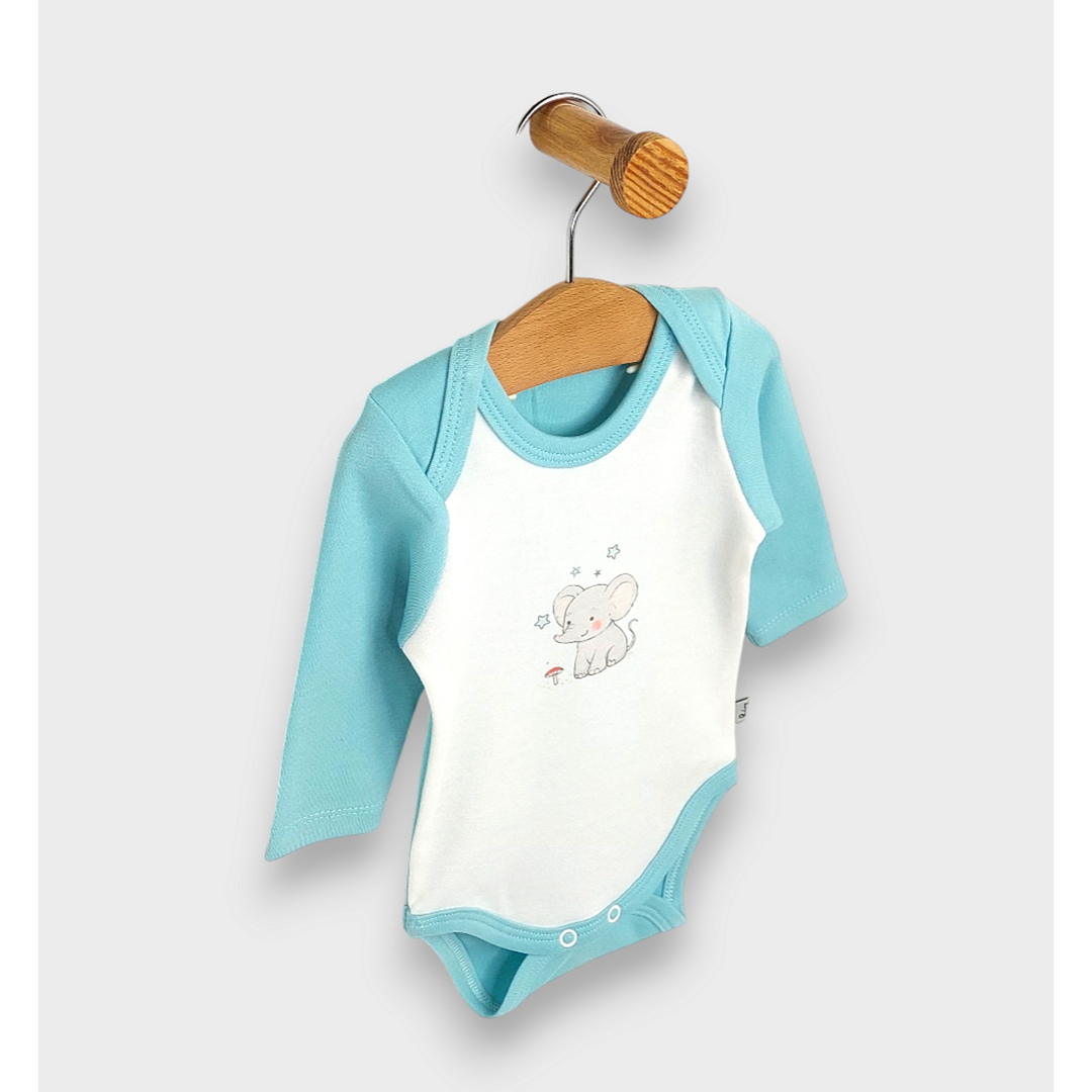 Body bebeluș Rainy Little one cu mânecă lungă 48-62 cm.
