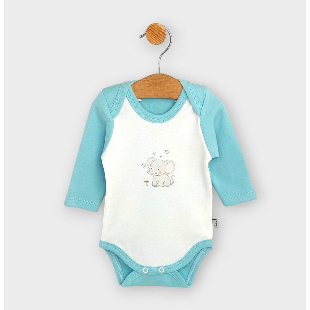 Body bebeluș Rainy Little one cu mânecă lungă 48-62 cm.