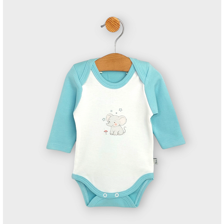 Body bebeluș Rainy Little one cu mânecă lungă 48-62 cm.
