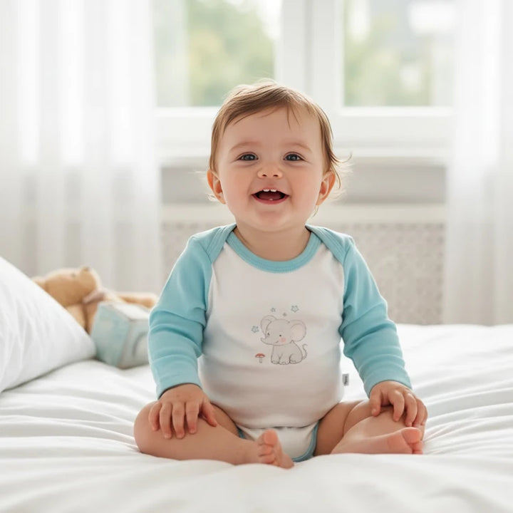 Body bebeluș Rainy Little one cu mânecă lungă 48-62 cm.
