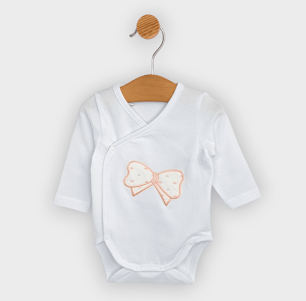 Rainy Body bebeluș Fundiță cu închidere laterală 48-68 cm. alb
