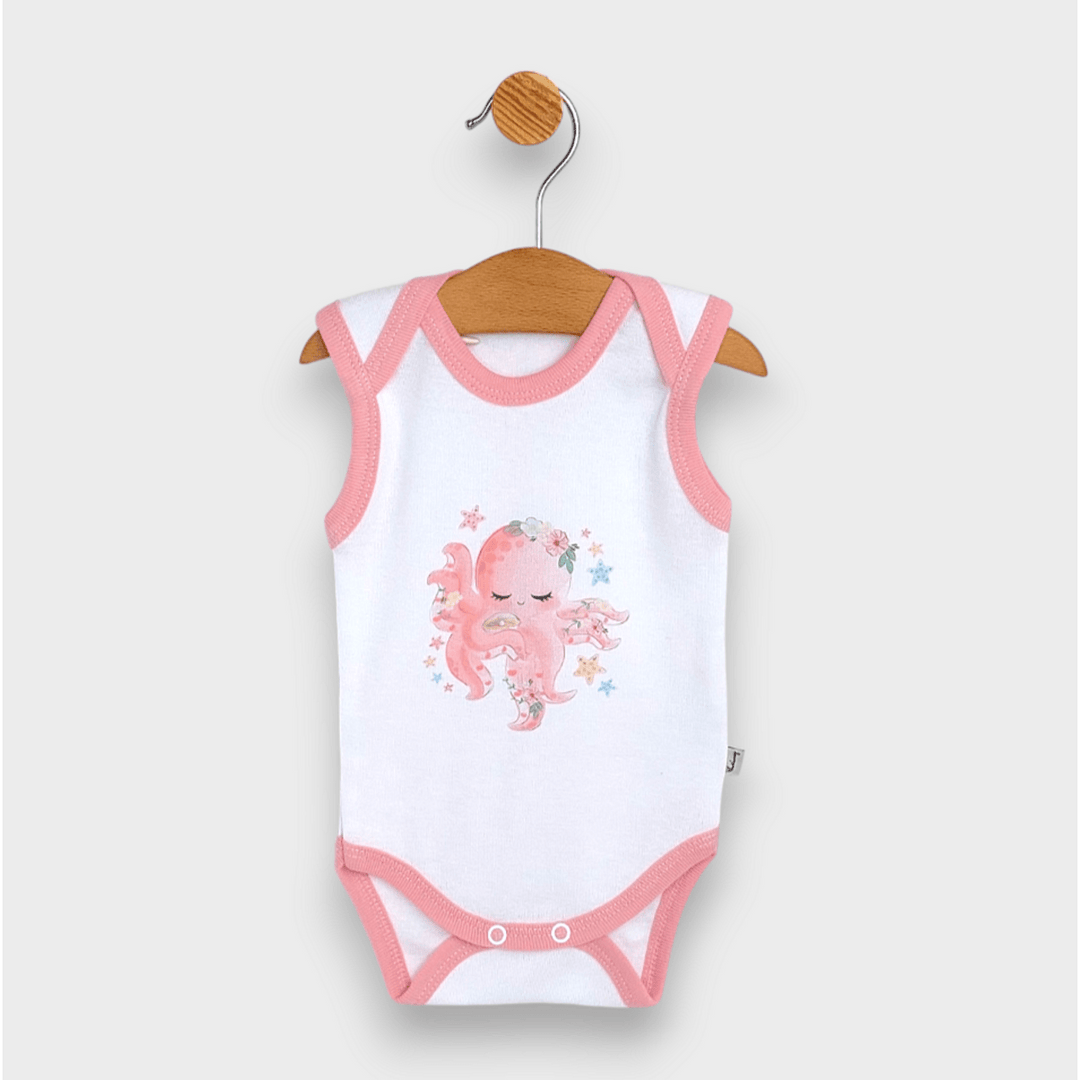 Rainy Body maiou pentru bebeluși Caracatiță 56 - 80 cm alb/pudră