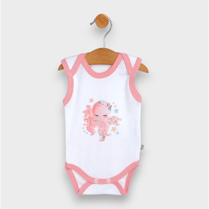 Rainy Body maiou pentru bebeluși Caracatiță 56 - 80 cm alb/pudră