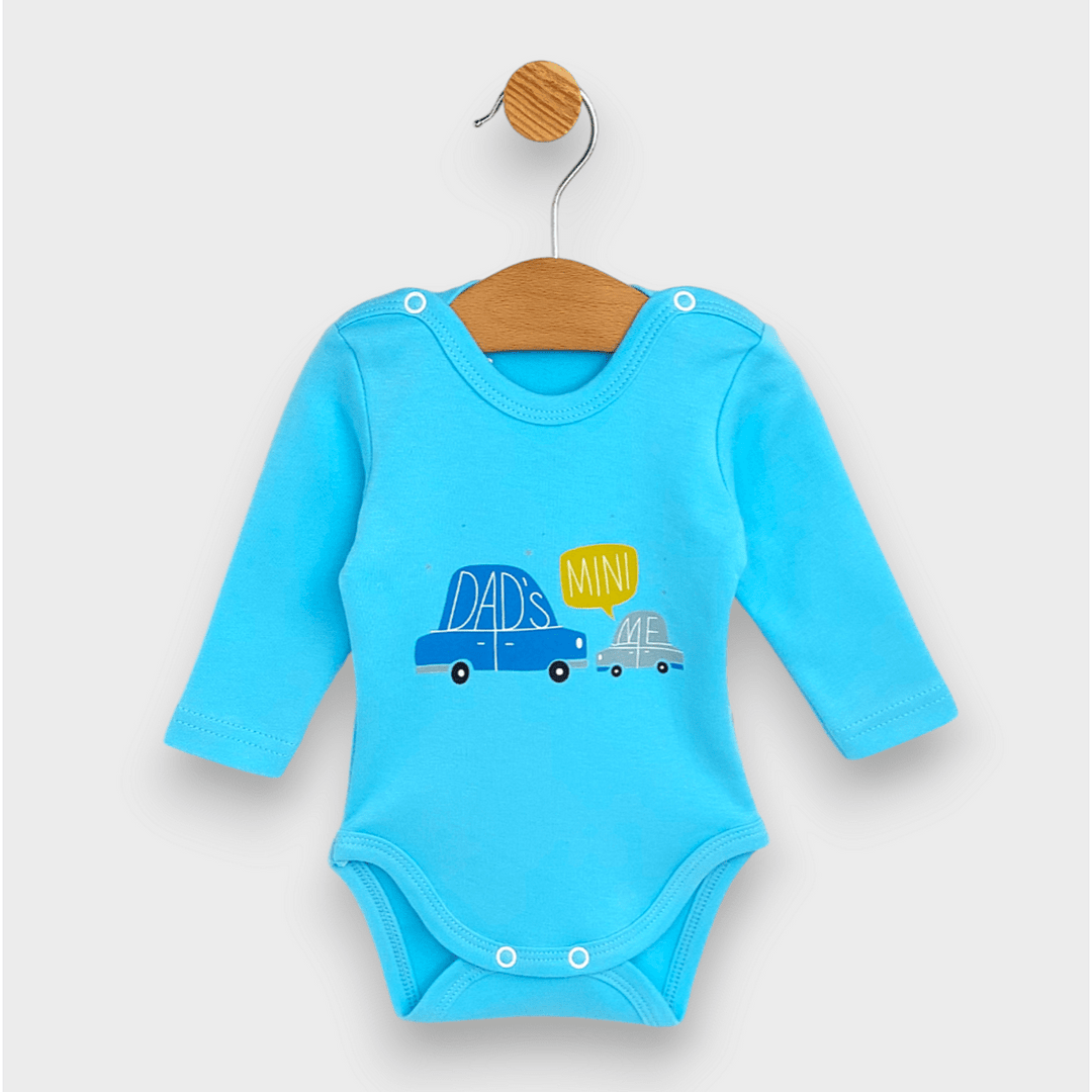 Rainy Body bebeluși cu mânecă lungă Dad's 56 - 80 cm. turcoaz