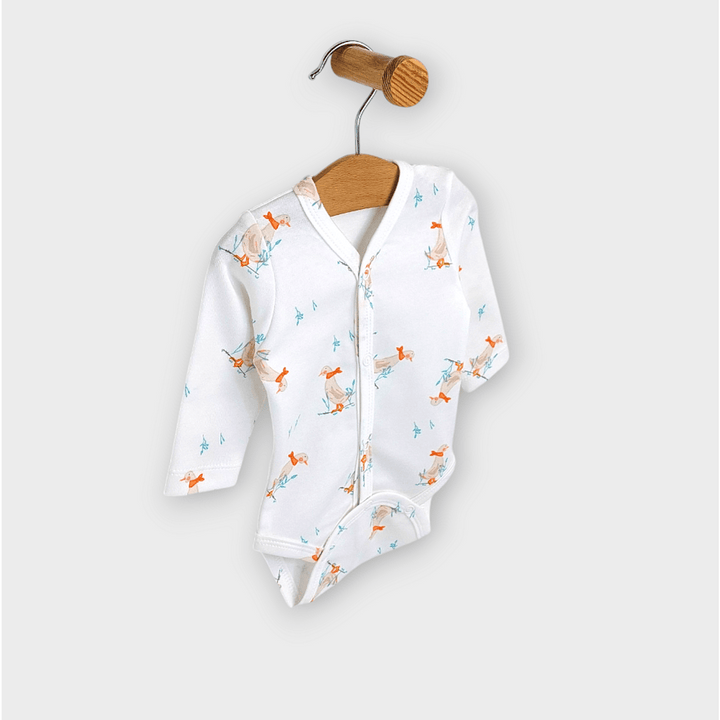 Rainy Body bebeluși cu mânecă lungă și închidere frontală 48 - 74 cm. Goose
